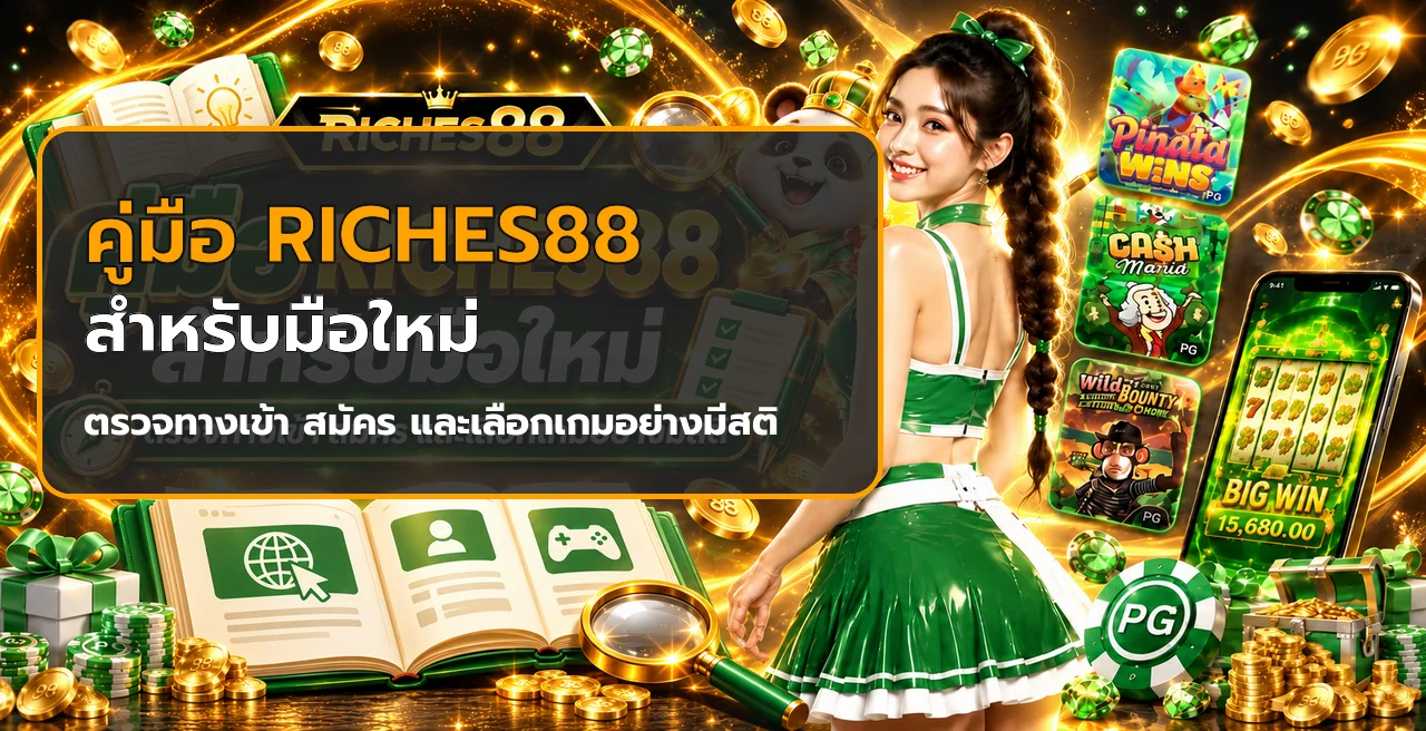 RICHES88 คู่มือมือใหม่ | ทางเข้า สมัคร และเลือกเกม